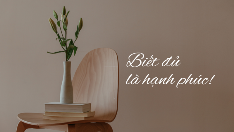 BIẾT ĐỦ VÀ HÀI LÒNG VỚI NHỮNG GÌ MÌNH CÓ CHÍNH LÀ HẠNH PHÚC